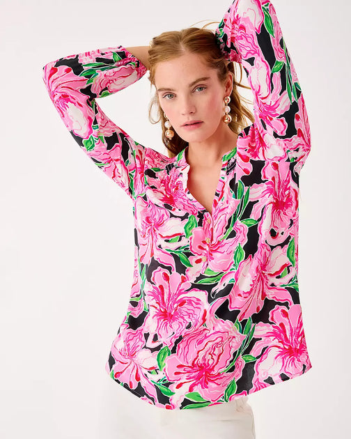 Lilly Pulitzer Elsa Silk Top Multi XXLarge 5
