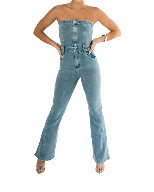 Falcon Quinn Denim Jumpsuit Blue Medium 2