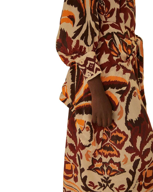 FARM Rio Toucans Scarf Cream Maxikleid Multi XSmall 4
