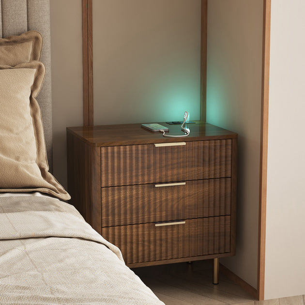 Streamdale Wood Nightstand Brown 3