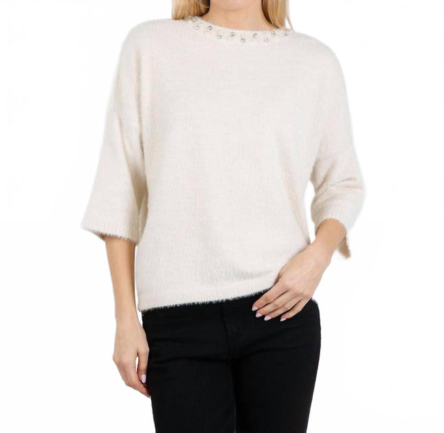 Melissa Nepton Felicity Sweater Beige Large 2