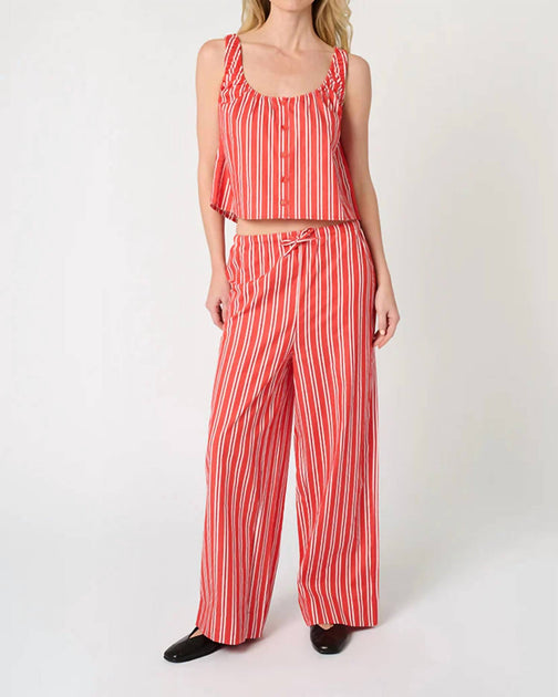 WeWoreWhat Tie Waist Pant Red Large 4