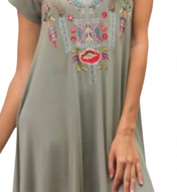 Caite & Kyla Zoe Mini Dress Green Small 3