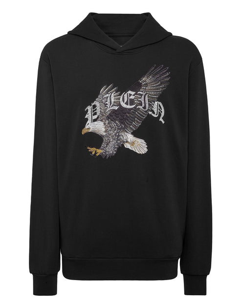 Philipp Plein Eagle Kapuzenpullover Schwarz Groß 2