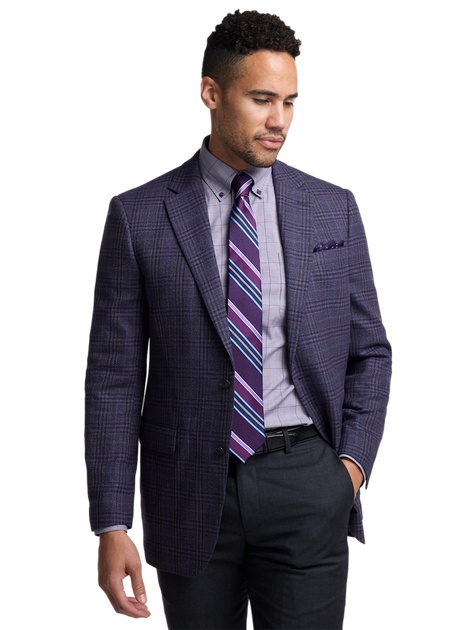 Paul Fredrick Single Breasted Sport Coat Purple US 48 Regular 4