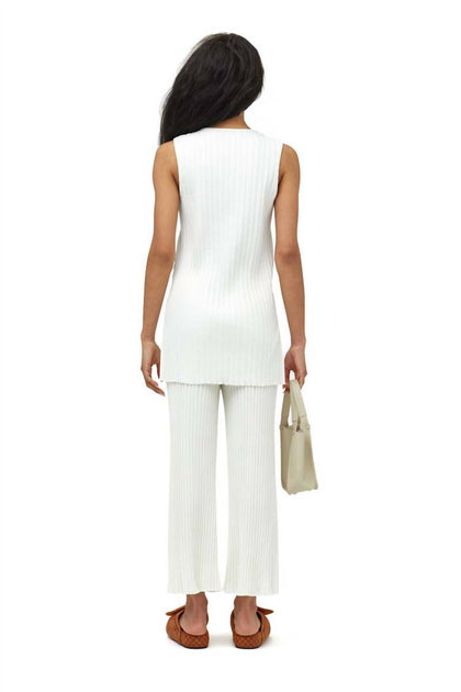 Simon Miller Wide Crop Rib Adler Pant White Medium 3