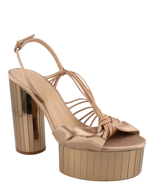 Ferragamo Sabrina Mirrored Platform Heels Beige US 10 3