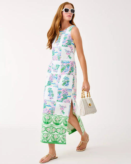 Lilly Pulitzer Dee Stretch Maxi Shift Dress Multi US 0 4