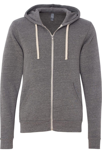 BELLA + CANVAS Triblend Sponge Fleece Full-Zip Hoodie Grey X-Small 2