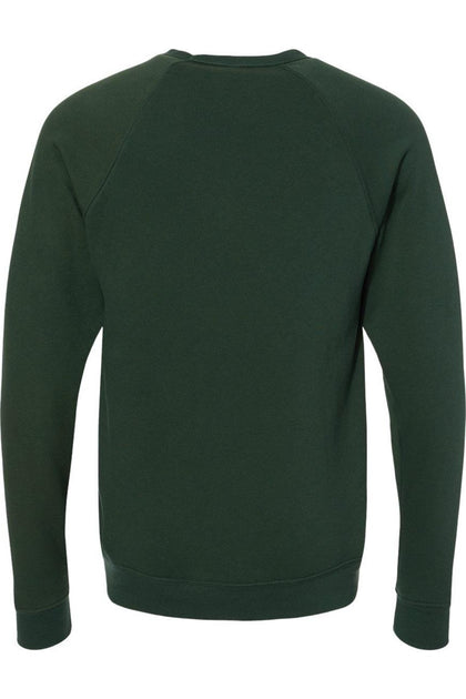 BELLA + CANVAS Sponge Fleece Raglan Crewneck Sweatshirt Green Large 3