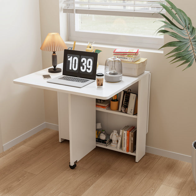 Streamdale Foldable Dining Table White 3