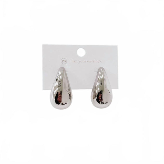 Pretty Simple Not-So-Secret Admirer Teardrop Earrings Silver One Size 2