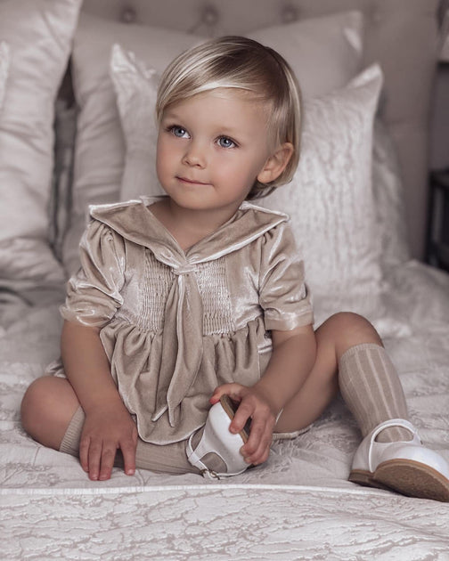 Petite Maison Kids Helenus Romper Beige 9-12 Months 4