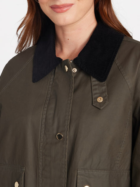 Guess Factory Tam Waxed Barn Jacket Green Medium 4