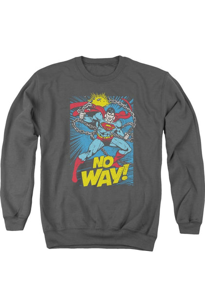 Gildan DC Comics No Way Crewneck Sweatshirt Grey XLarge 2