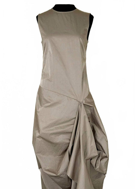 STAUD Viola Sleeveless Dress Beige XS 3