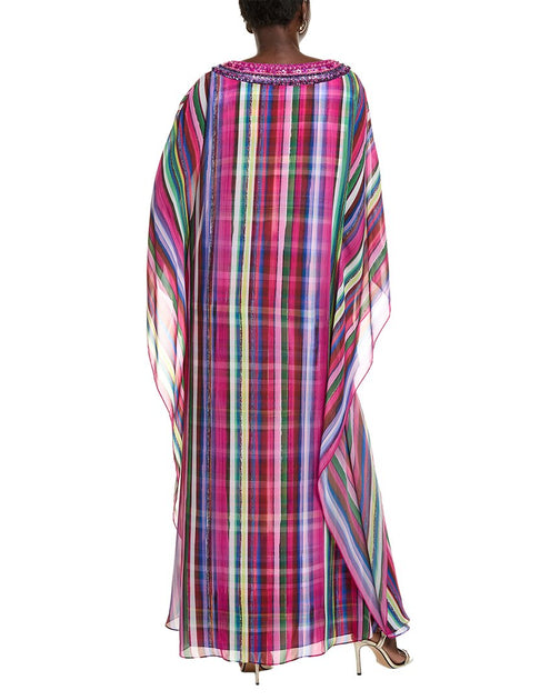 Badgley Mischka Striped Caftan Multicolor US 0 3