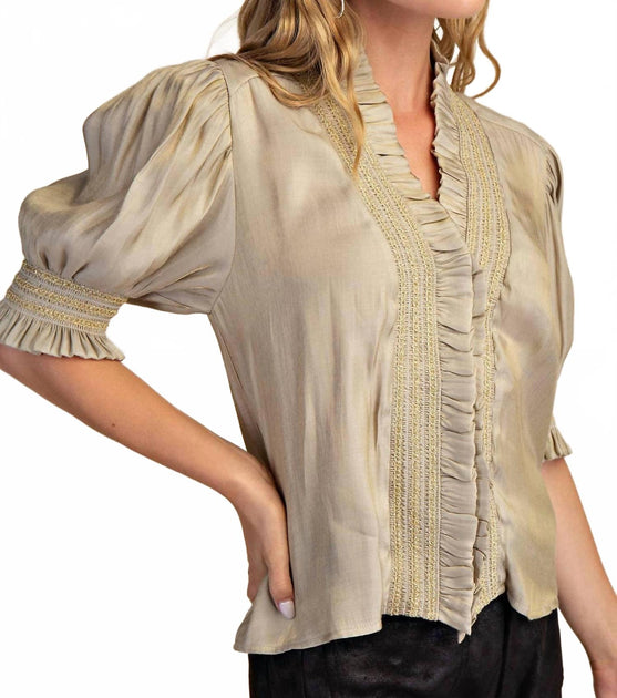 GLAM Miriam Blouse Gold Medium 3
