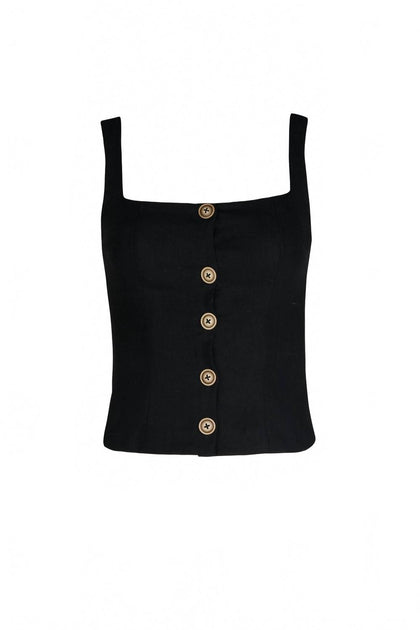 SOAH Elise Vest Top Black Large 3