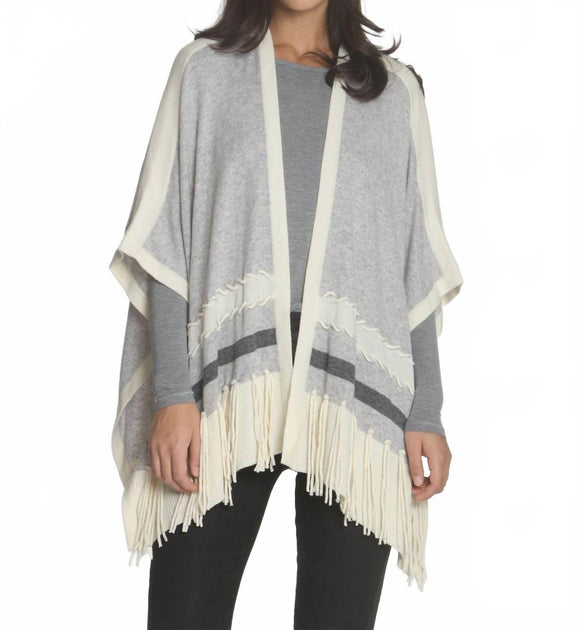 LABEL+thread Ashley Poncho Grau Medium/Large 2