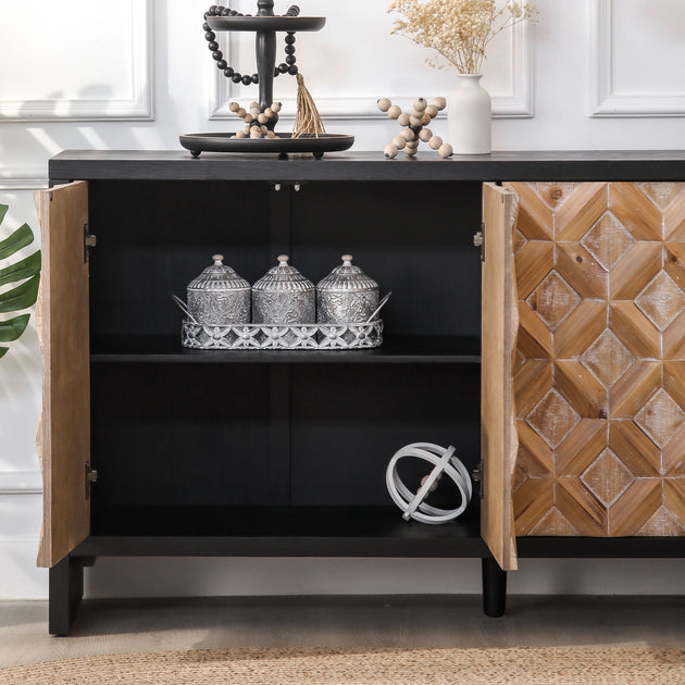 Streamdale Rustic Wood Cabinet 4