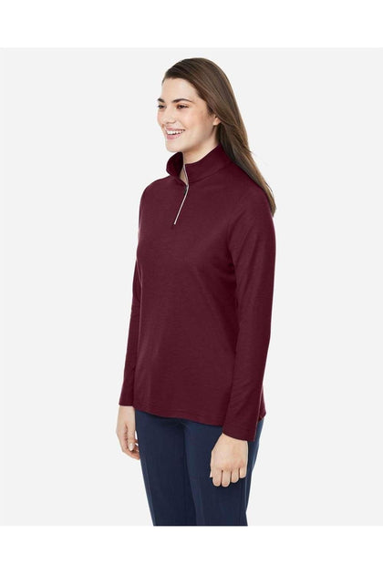 CORE365 Women's Fusion ChromaSoft Pique Quarter-Zip Pullover Red Large 3