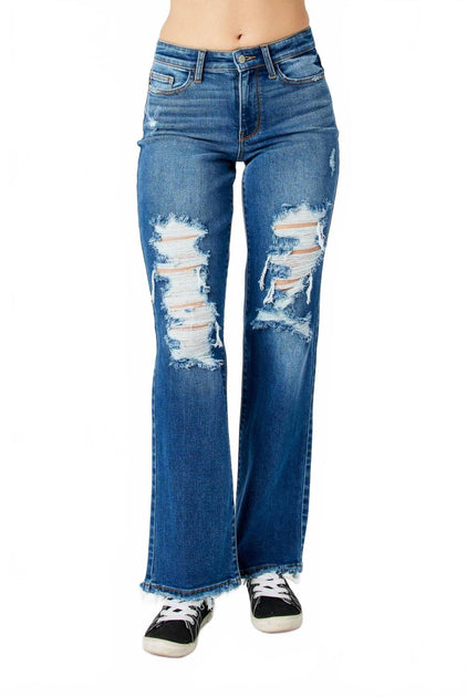 Judy Blue Destroyed Dad Jeans Blue US 14W 2