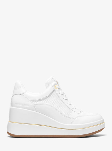 Michael Kors Emmy Wedge Trainer White US 8.5 3