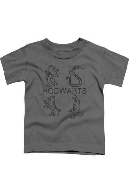 Gildan Harry Potter Literary Crests T-Shirt Grey XSmall 2