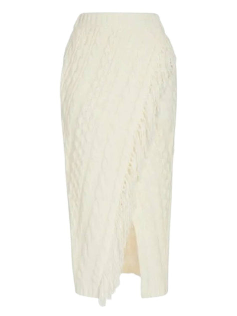 SOMETHING NAVY Cableknit Sweater Skirt Beige Large 2