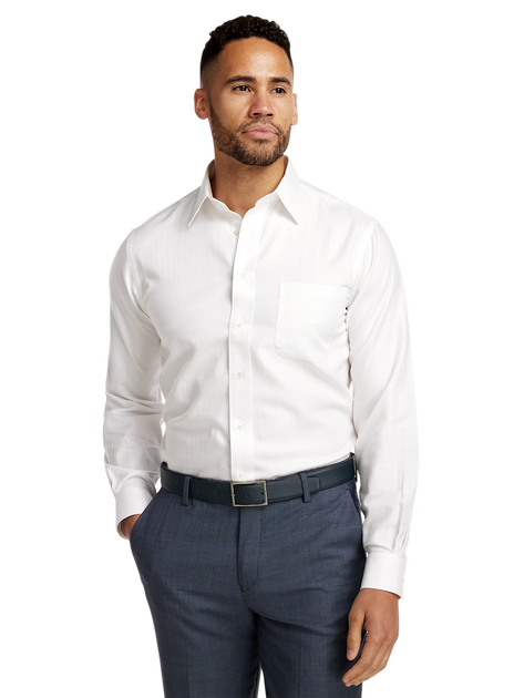 Paul Fredrick Slim Fit Dress Shirt White US 17.5 3