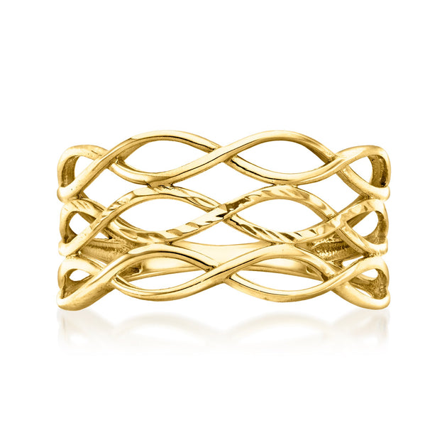 Canaria Wave Ring Yellow Gold US 5 2