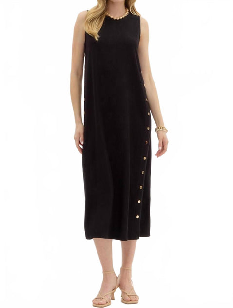 entro Solid Rib Textured Midi Dress Black Medium 2