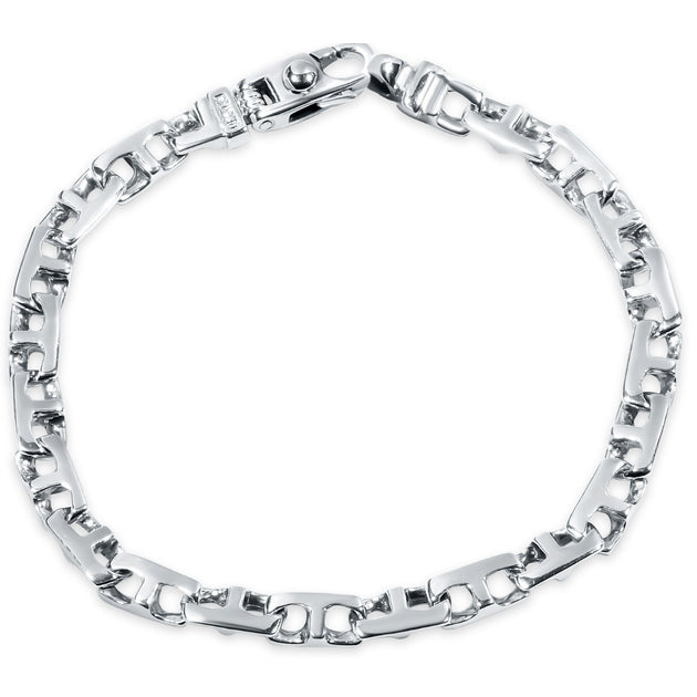 Pompeii3 Men's Link Bracelet Silver 8.5in 2