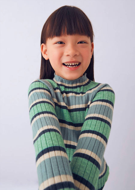 Mayoral Long Sleeve Rib Turtleneck Sweater Multi US 6 3