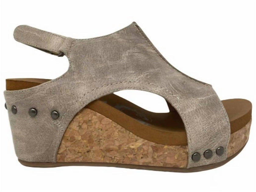 Very G Liberty Wedge Sandal Grey US 10 2