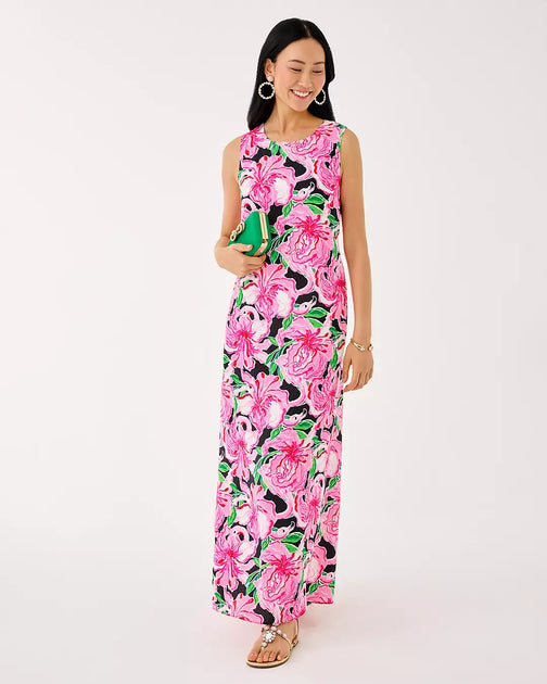 Lilly Pulitzer Iris Silk Maxi Dress Multi US 0 4