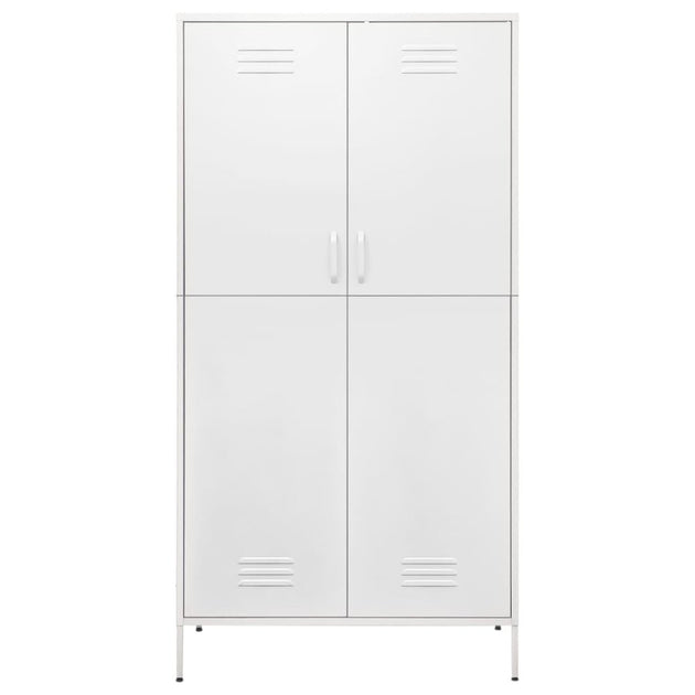 VidaXL Wardrobe White Steel 4