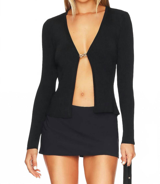 L'Agence Juno Strickjacke Schwarz XS 2