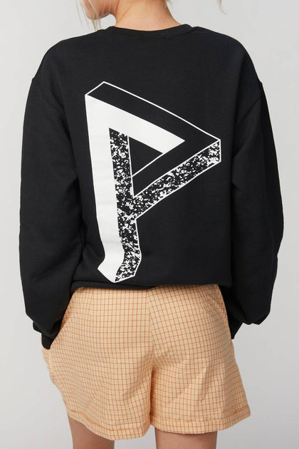 PARADISED Geo P Crew Top Black Medium 4