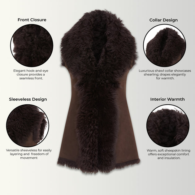 Infinity Parkes Womens Gilet Brown US 14 4