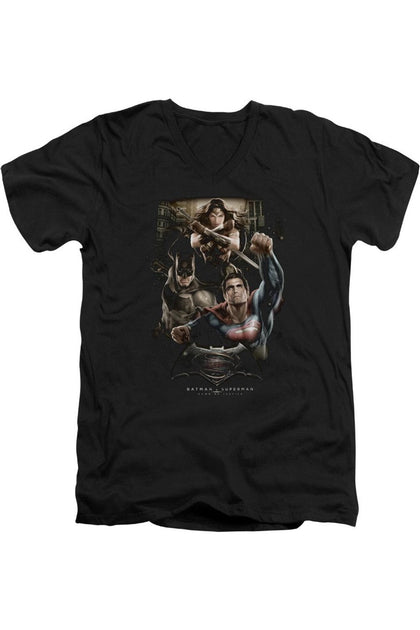 Gildan Batman V Superman T-Shirt Black Large 2