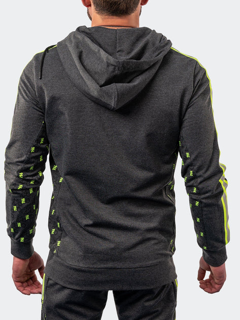 Maceoo Monogram Hoodie Grey Large 3