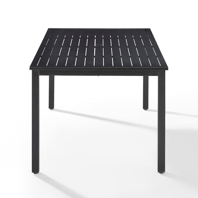 Crosley Furniture Kaplan Outdoor Metal Dining Table Oil Rubbed Bronze ...
