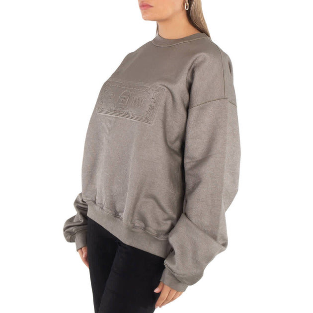 Alexander Wang Dollar Bill Embossed Crewneck Sweatshirt Grey Small 3