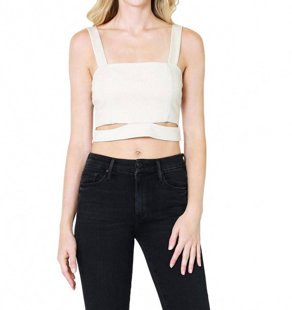 4SI3NNA Rachie Crop Top Beige Medium 2