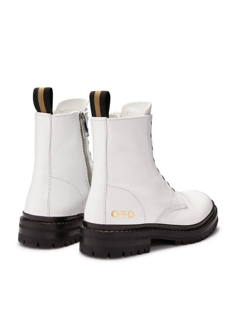 ON THIS DAY Laceless Leather Combat Boots White US 7 4