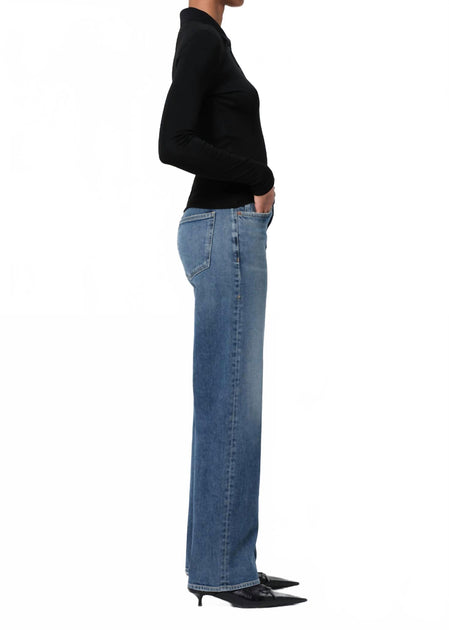 AGOLDE Harper Mid Rise Straight Leg Jeans Blue 27 4