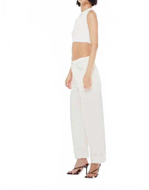 Mother Lil' The Spitfire Ankle Cuff Jeans Weiß 26 3