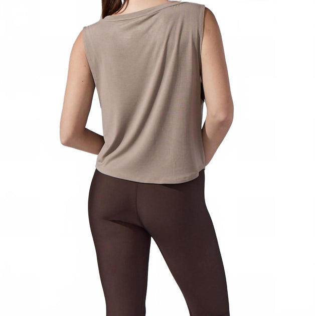 HEROINE SPORT Jersey Base Tank Top Grey Large 4